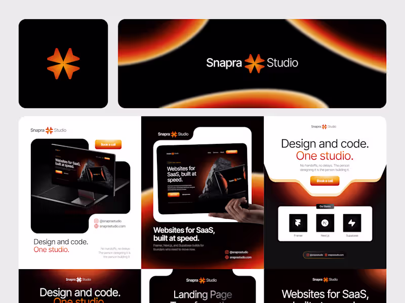 Cover image for Brand Identity & Visual System for Snapra Studio