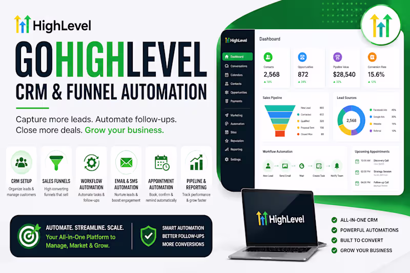 Cover image for GoHighLevel CRM & Sales Funnel Automation