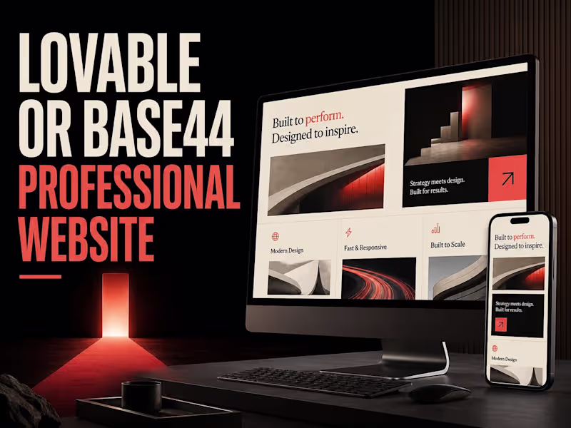 Cover image for Lovable or Base44 Professional Website