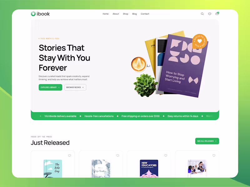 Cover image for iBook: Web design for book store