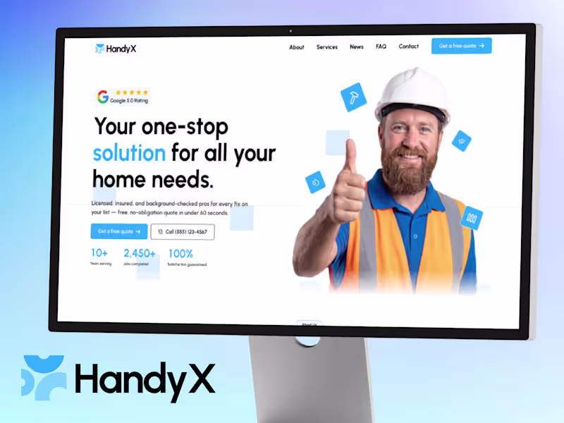 Cover image for Handyx - handyman, home repair template
