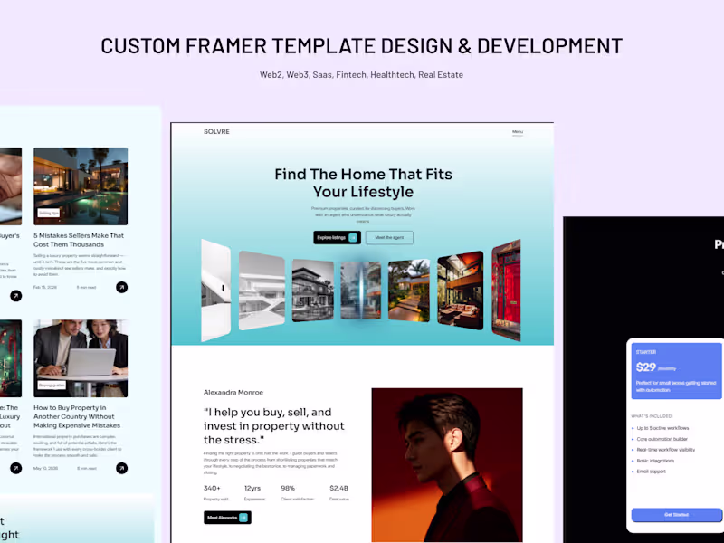 Cover image for Custom Framer Template Design & Development