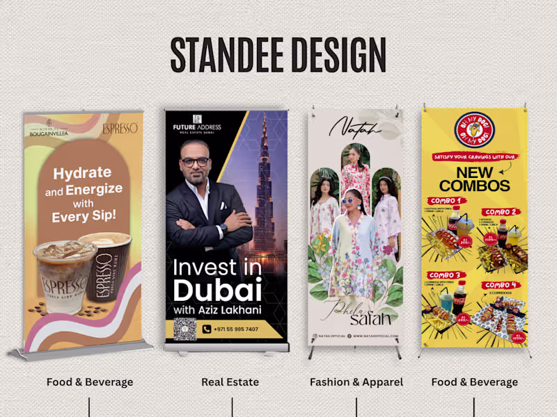 Cover image for Standee designs for Food &