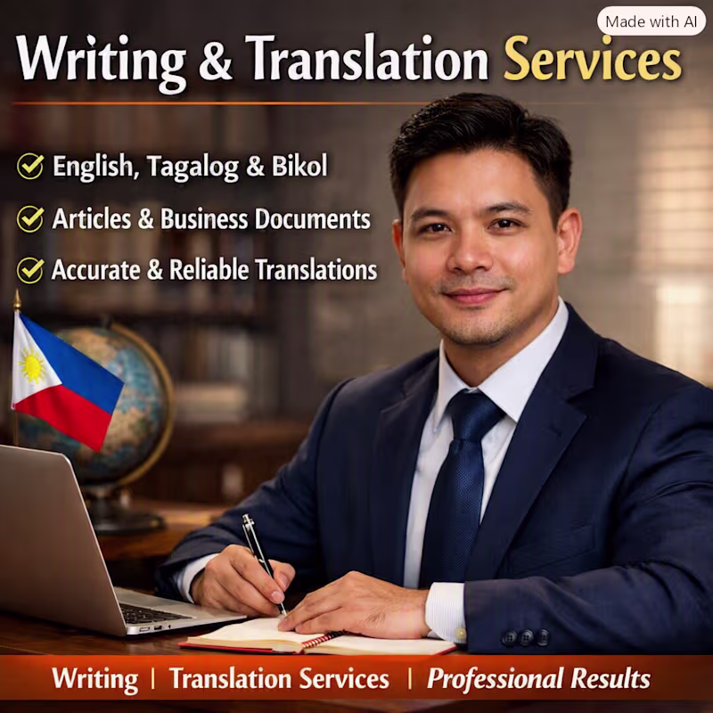 Cover image for On‑Demand Writing & Translation Support (English to any foreign)
