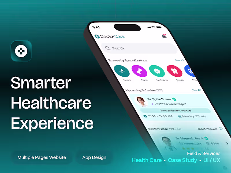 Cover image for DoctorCare | Healthcare Platform Website (Framer)