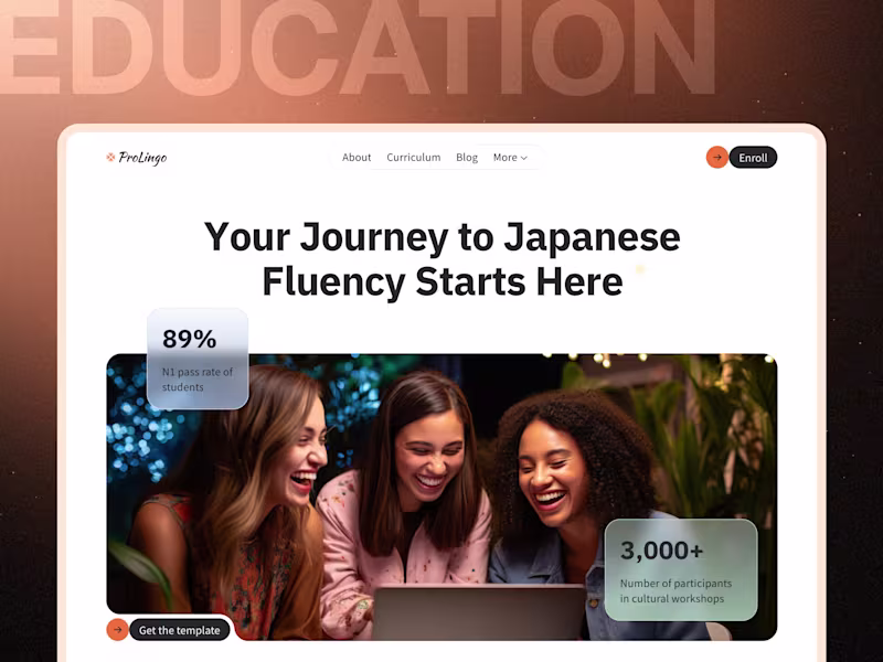 Cover image for ProLingo | Language Learning Framer Website