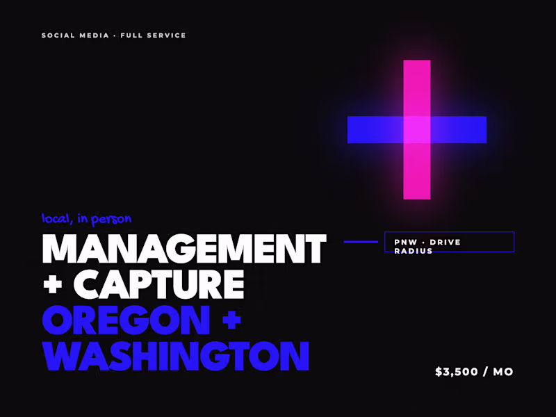 Cover image for Social Media Management + Content Days (3-month minimum)