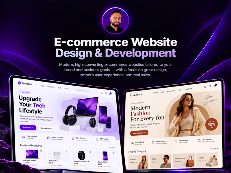 Cover image for E-commerce Website Design & Development