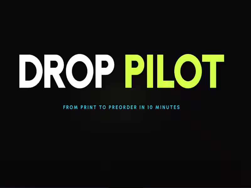 Cover image for DropPilot: Fashion Brand System & Preorder Experience