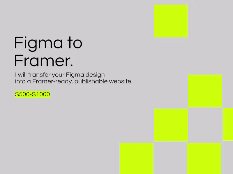 Cover image for Figma to Framer Conversion (Design → Live Website)