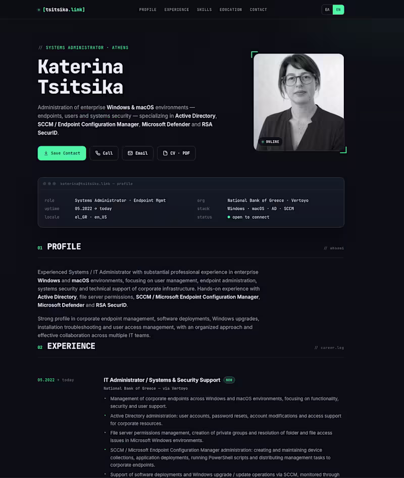Cover image for CV • Premium CV landing page