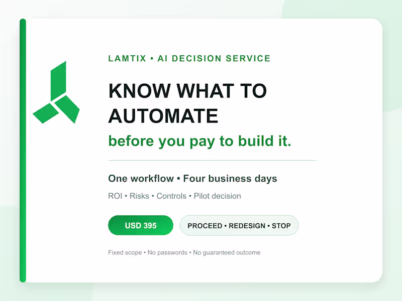 Cover image for Know What to Automate Before You Build — AI Workflow Audit