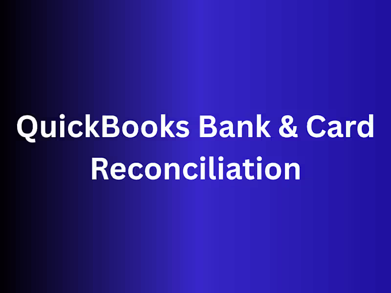 Cover image for QuickBooks Bank & Card Reconciliation