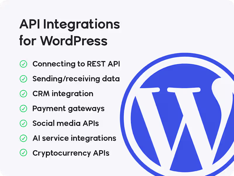 Cover image for API Integration for WordPress