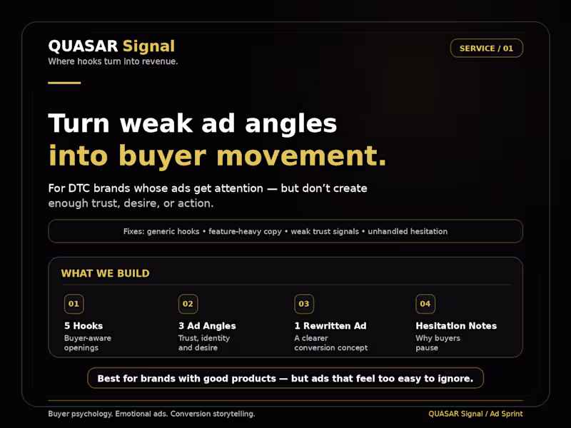 Cover image for Buyer Psychology Ad Sprint