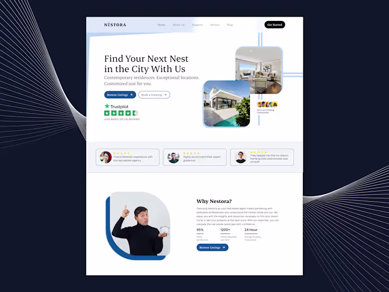Cover image for High-Conversion Real Estate Landing Page Design