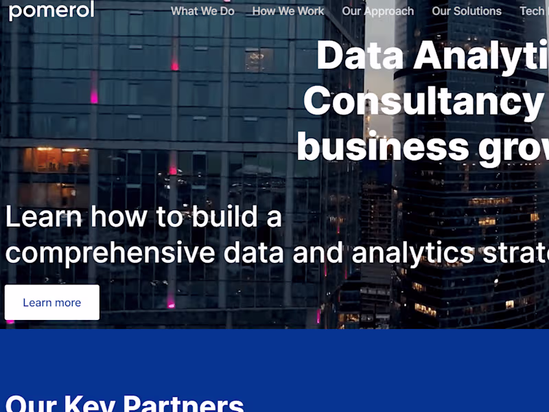 Cover image for Pomerol - Data analytics consultancy services for business grow…