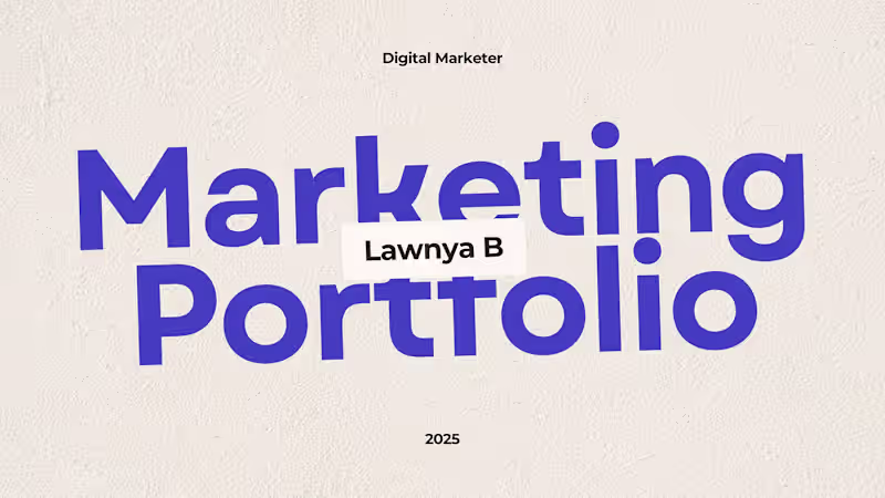 Cover image for Portfolio