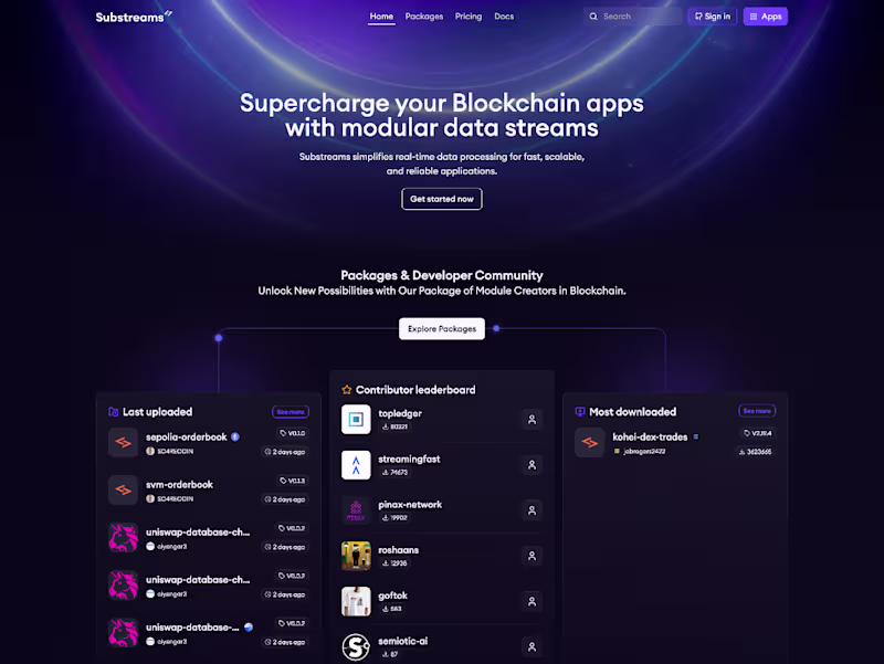 Cover image for Led the redesign of Substreams.dev