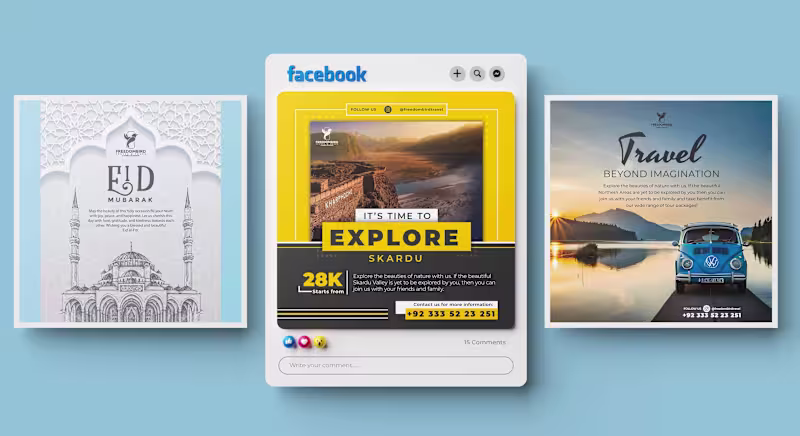 Cover image for Social Media Designs For a Travel Agency