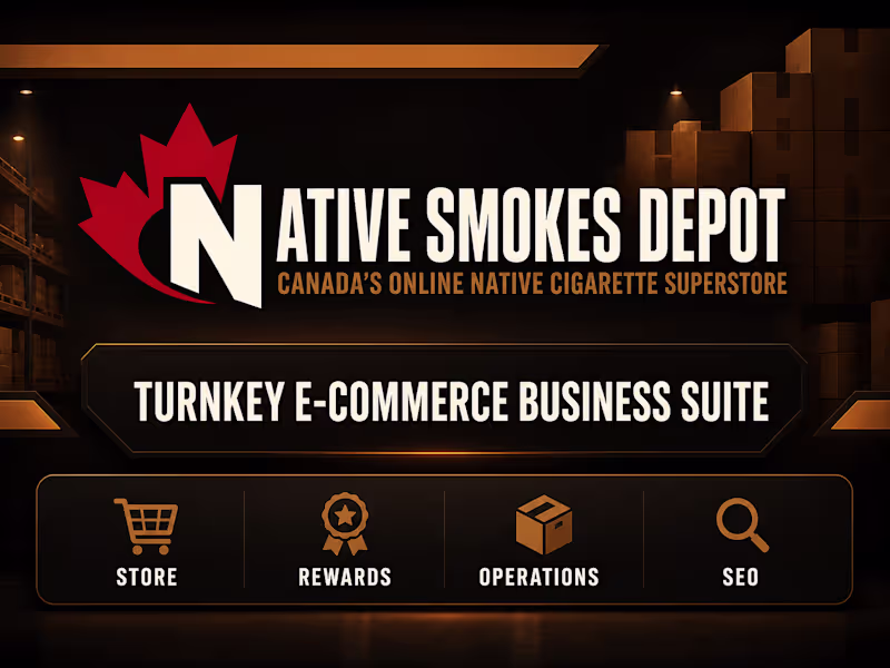 Cover image for Native Smokes Depot – Turnkey E-commerce Business Suite