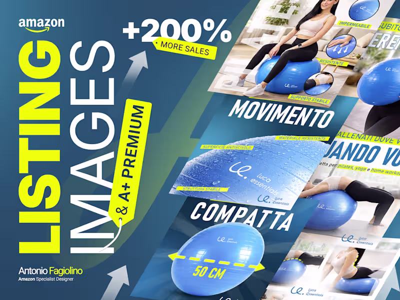 Cover image for Amazon Listing Images Design for Fitness Product