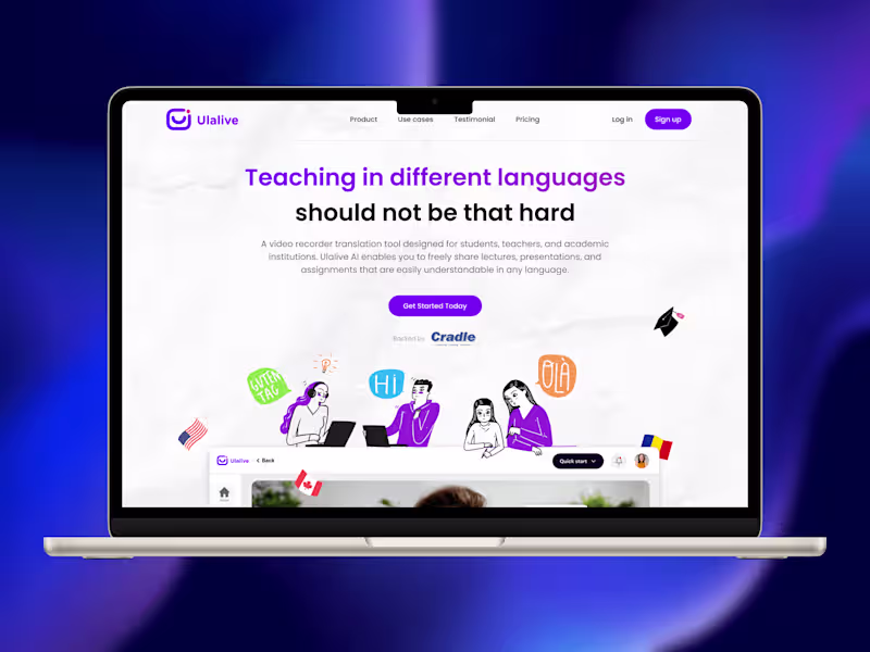 Cover image for Landing Page Design, Web Development for Ulalive