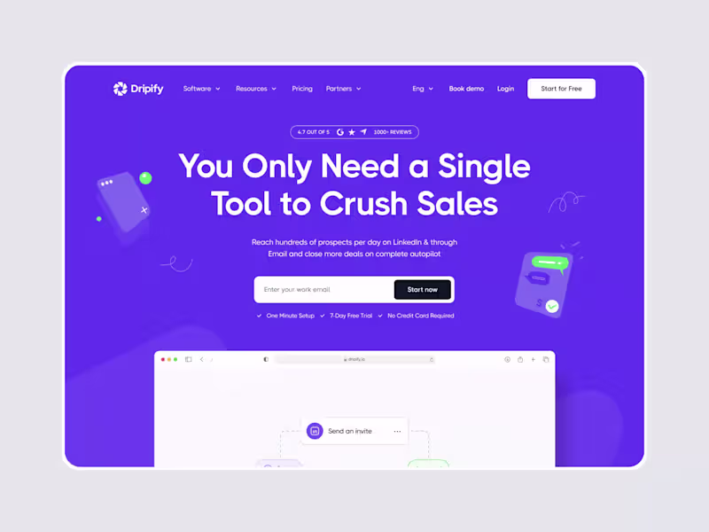 Cover image for Dripify – Website Redesign for AI-Driven LinkedIn Sales Platform