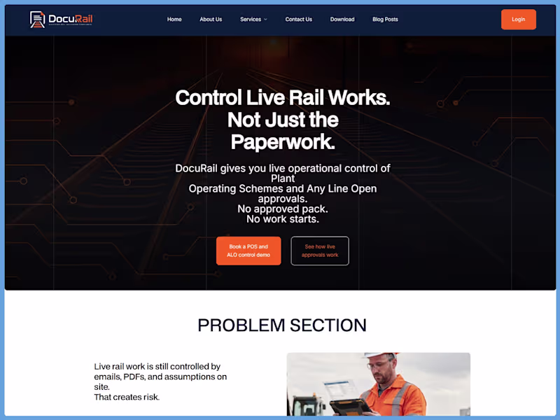 Cover image for DocuRail - Railway Safety & Compliance Platform