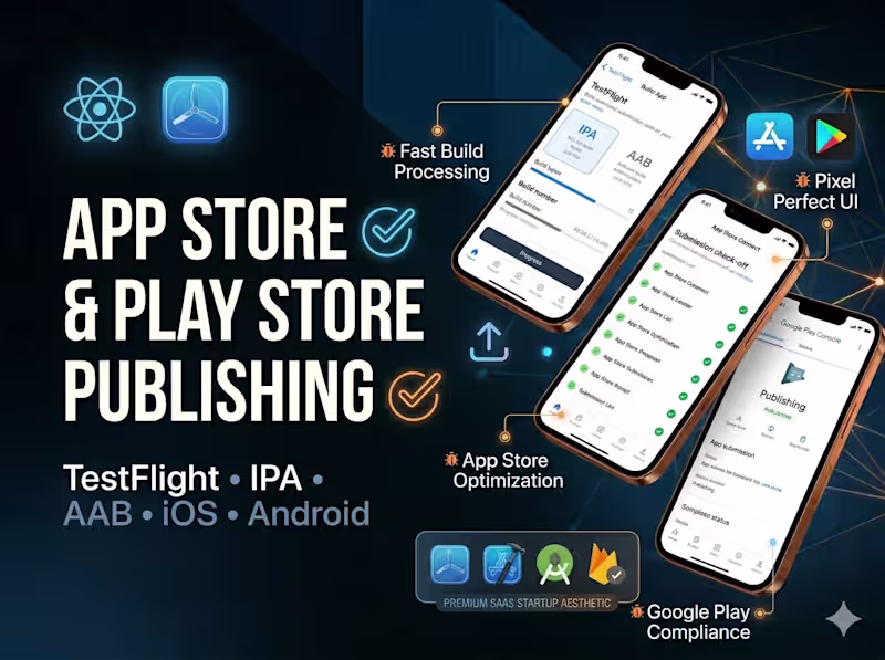 Cover image for React Native App Store, Google Play Store & EAS Publishing Setup