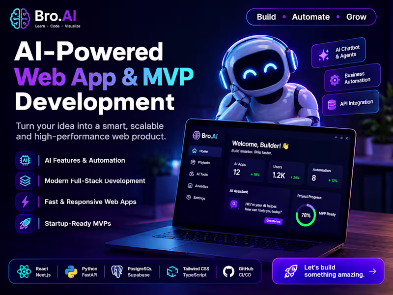 Cover image for I will build an AI-powered web app or MVP