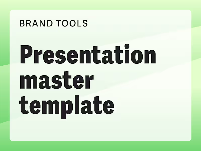 Cover image for Presentation Master Template