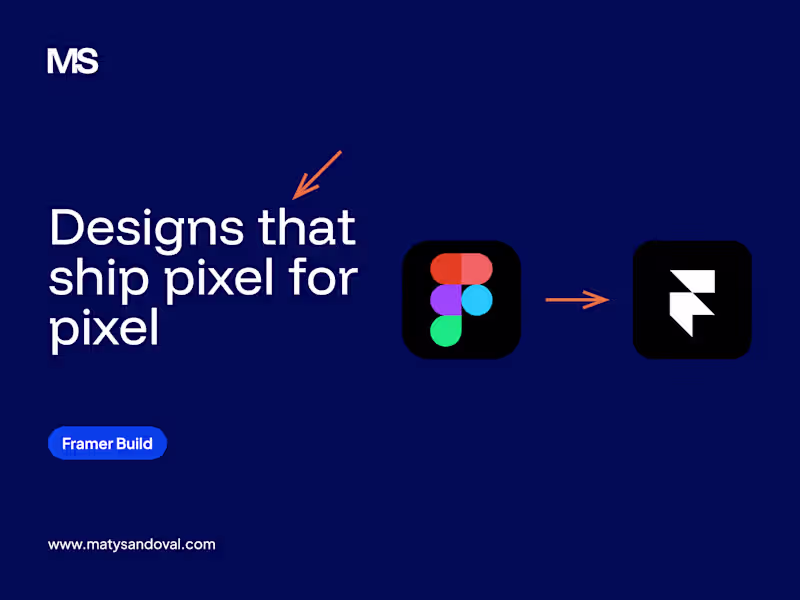 Cover image for Figma to Framer: Build