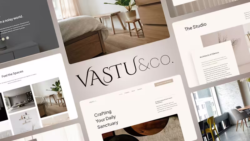 Cover image for Vastu & Co. - A minimalist digital sanctuary for a high-end ...
