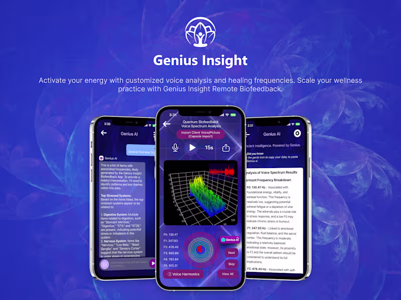 Cover image for Genius Insight — AI Biofeedback Wellness App