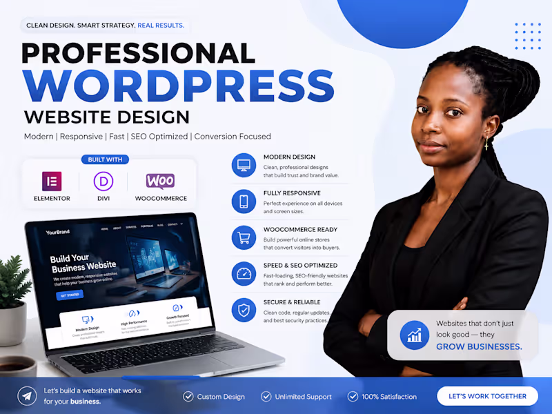 Cover image for Professional WordPress Website Design for Small Businesses