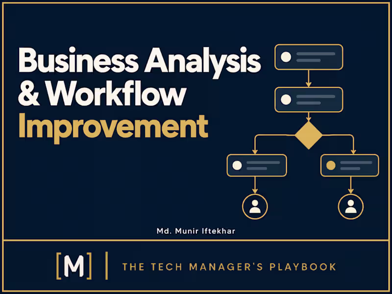 Cover image for Business Analysis & Workflow Improvement