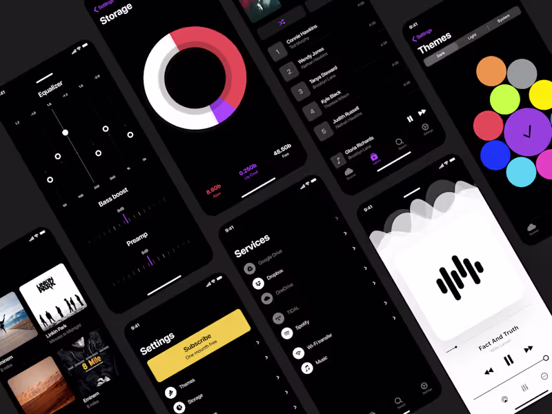 Cover image for Premium Music App Mobile Design (Concept)