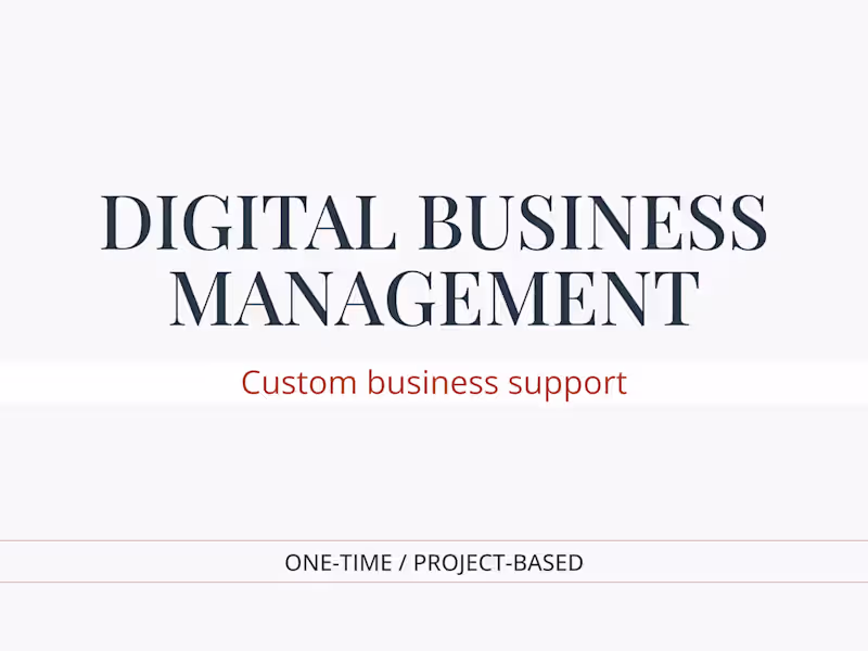 Cover image for Custom — Digital Business Support