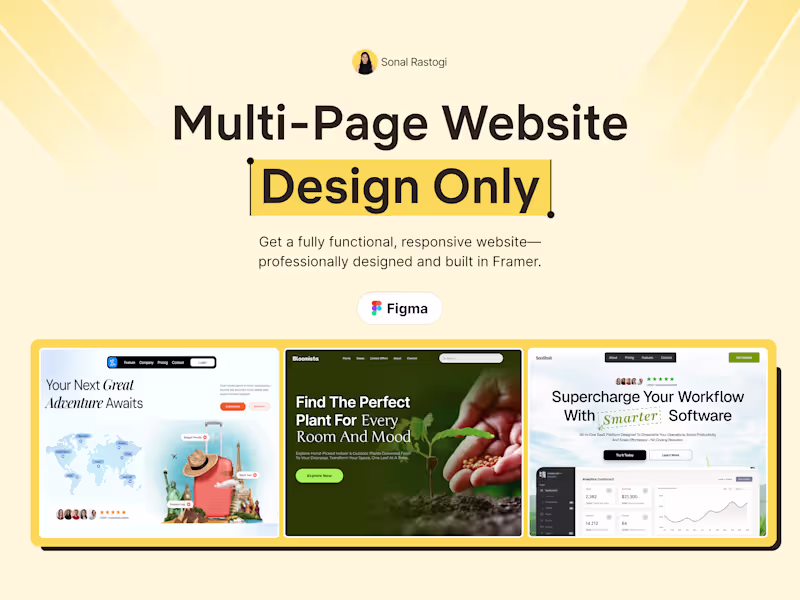 Cover image for Multi-Page Website Design for Startups