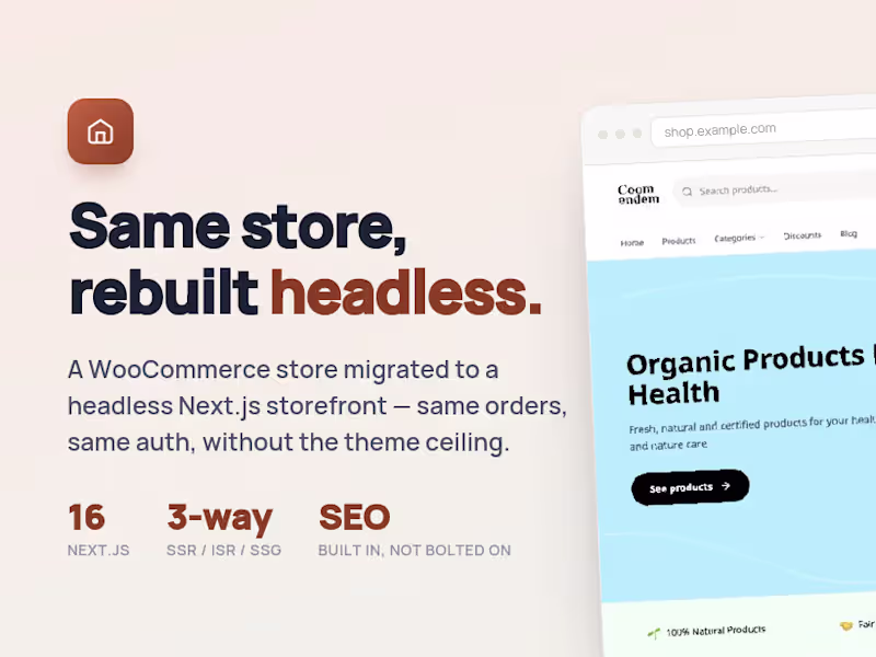 Cover image for High-Performance Headless E-Commerce with Next.js