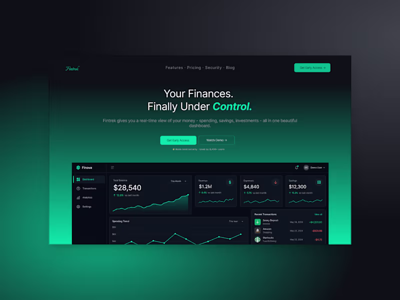 Cover image for Figma UI/UX Design for Websites & Landing Pages