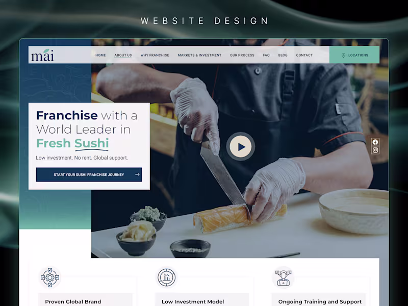 Cover image for Sushi Restaurant — Done Wireframes & Full Website Redesign