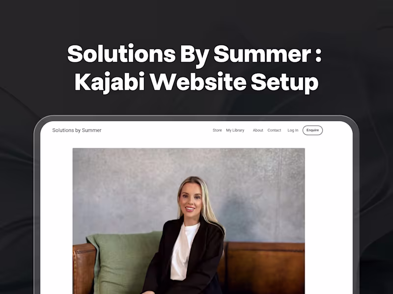 Cover image for Kajabi Platform Optimization for Solutions by Summer