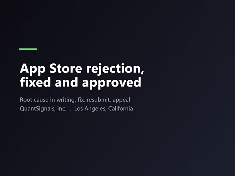 Cover image for Fix your App Store rejection and get approved