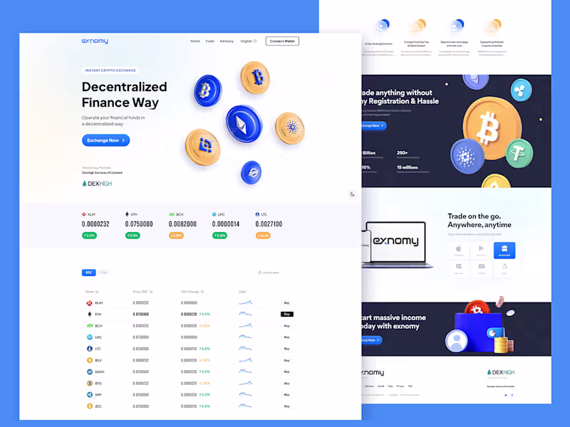 Cover image for Crypto Exchange Website :: Behance