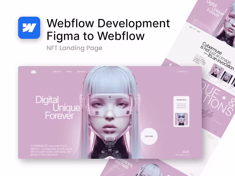 Cover image for NFT Creative Landing Page Development | Figma to Webflow