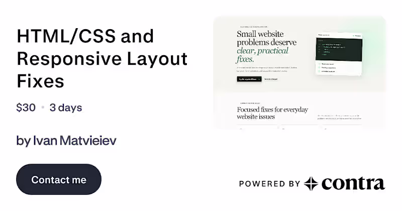 Cover image for Responsive Website and JavaScript Fixes