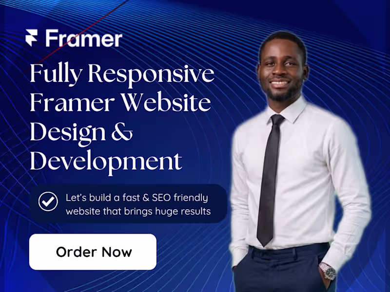 Cover image for Responsive Framer Website Design & Development For Your Business