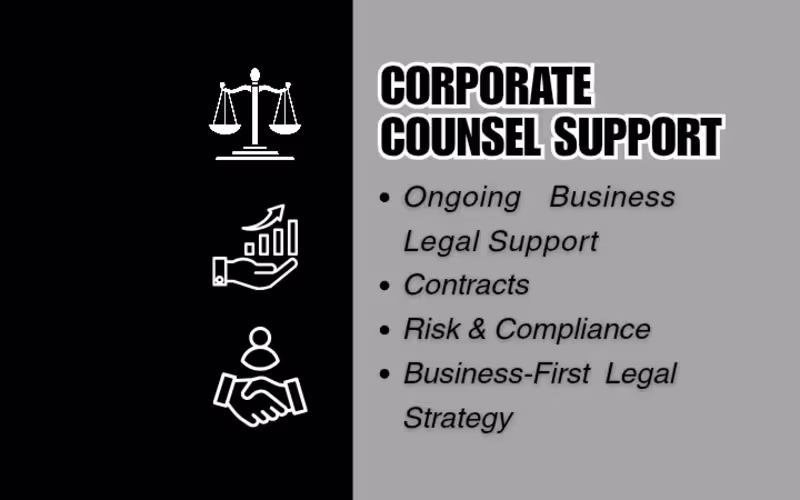 Cover image for Corporate Legal Operations & Advisory Support for your team!